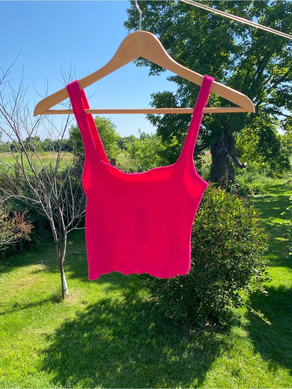 Garage Cropped Ribbed Tank Top